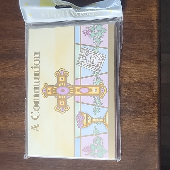 ✨️💲3️⃣ ✨️NEW- Confirmation Invitations (Pkg. 8 Invitations) Amscan - Picture 3 of 6